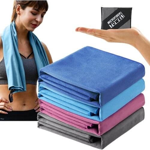 Portable Microfiber Quick Dry Towel Water Absorbent Lightweight for Gym Sports Fitness Swimming Running Yoga Camping Hiking