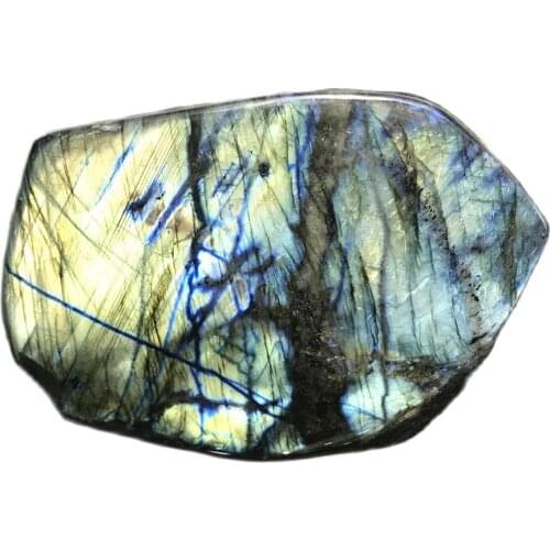 1-1.2kgs Dropshipping Natural Moonstone Polishing Labradorite Worry Stone Luminous Feldspar Desk Furnishing Decor