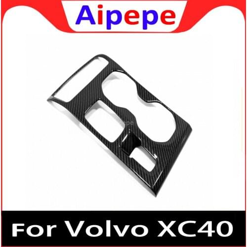 Interior Console Gear Shift Box Water Cup Holder Cover Molding Trims For Volvo XC40 2018 2019 ABS Chrome Car Styling Accessories