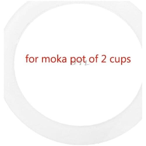 Silicone Seal Ring Flexible Washer Gasket Ring Replacenent For 2 Cups Moka Pot Espresso Kitchen Coffee Makers Accessories Parts