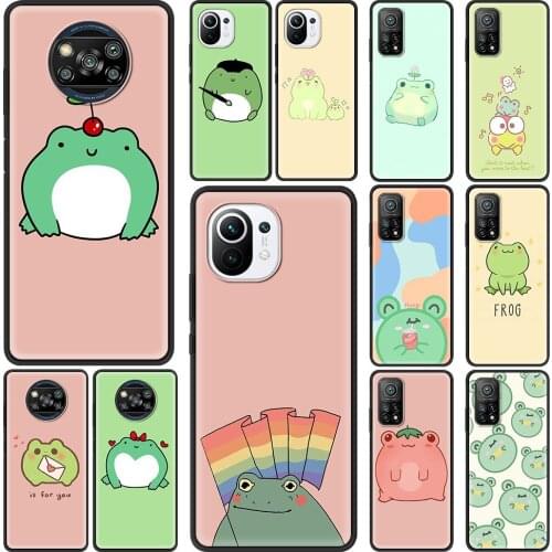 Funny The Frog Cute Cartoon Silicone Phone Case For Xiaomi Mi 11 Ultra 11i 10S 10T Pro Poco F3 Note 10 Lite 5G Celular Cover