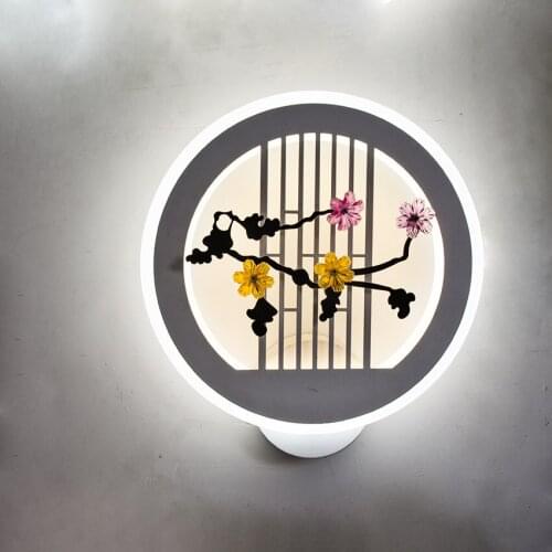Style mural lamp modern simple bedroom bedside lamp dining room plant decoration led wall lamp staircase wall lamp