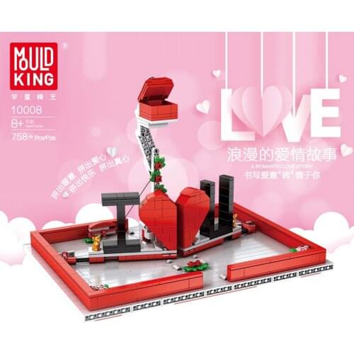 Mould King JK Love 520 Creative Toys The Romantic Story Book Model Building Blocks Bricks Kids Toys Lover Valentines Gifts