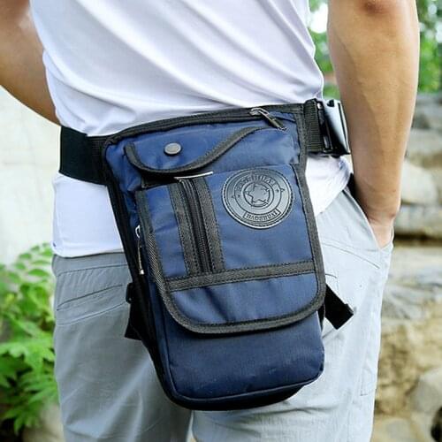 Men Waterproof Nylon Drop Leg Bag Fanny Waist Pack Thigh Belt Hip Bum Military Tactical Motorcycle Riding Multi-purpose Pouch