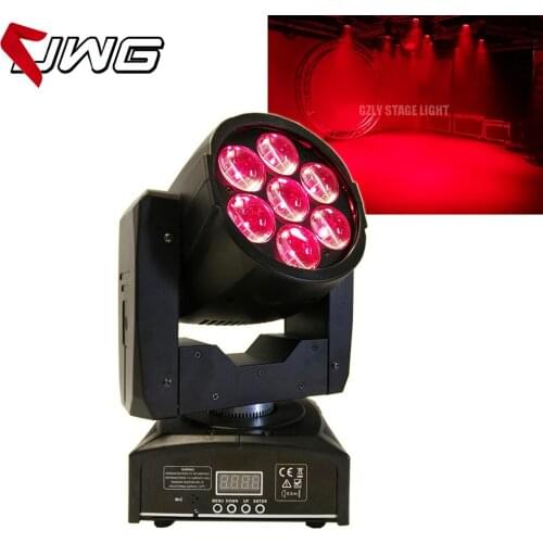 Sharpy Beam Wash 2in1 Disco DJ Lighting 7x12W RGBW 4IN1 LED Moving Head Zoom Light