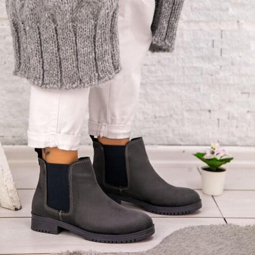 Tonar Alf Gray Suede Women Boots Winter Seasonal Comfortable and Stylish Wheel