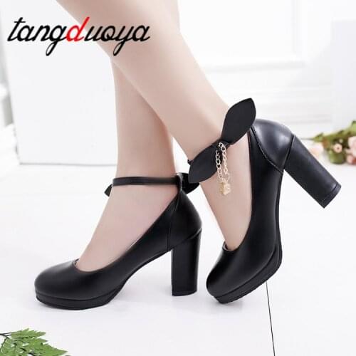 Womens Pumps Shoes Super High Heel Pu Pearl Buckle Platform 2018 Spring Autumn Sexy New Fashion Casual Wedding Party Pink black