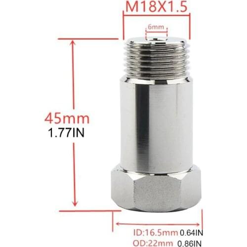 X7AE 45mm Universal O2 Oxygen Test Pipe Extension Spacer Oxygen Sensor Adapter for Vehicles Cars Accessories