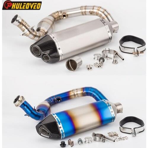 For BMW G310GS G310R G310 Motorcycle Exhaust Muffler Escape Demper Link Pipe Carbon Exhaust Mid Pipe for G310GS Exhaust G310R