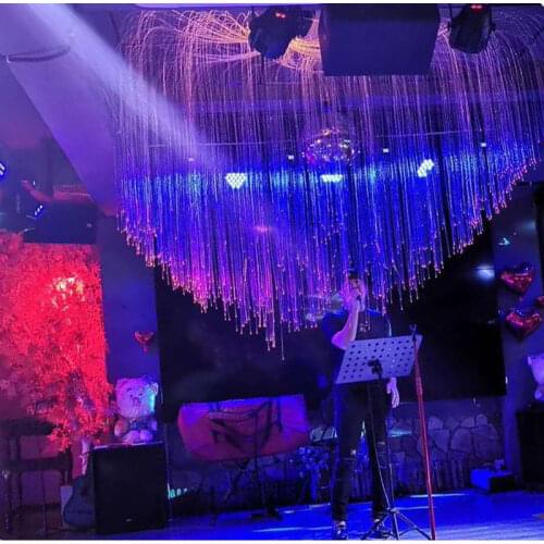 350m/Roll 2mm diameter high quality sparkle side emitting PMMA plastic fiber optic cable express free shipping