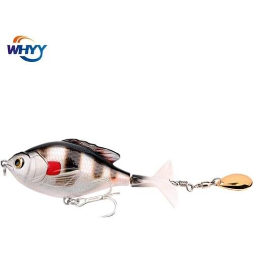 95mm16.9g 3D Eyes Propeller Rotating Tractor Fishing Bait Road Sub-bait Floating Rock Little Fat Water Surface Wave Climbing