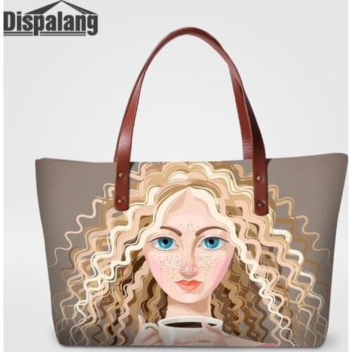 Women Fashion DIY Totes Bag For Wedding Cartoon Printing Handbag For Teenage Girls Large Capacity Shoulder Bag Ladies Beach Bags