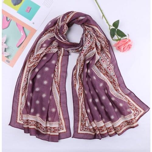 Sping new women cotton scarves printed geometric scarf muslim hijab long shawl fashion floral hijabs 180*90cm