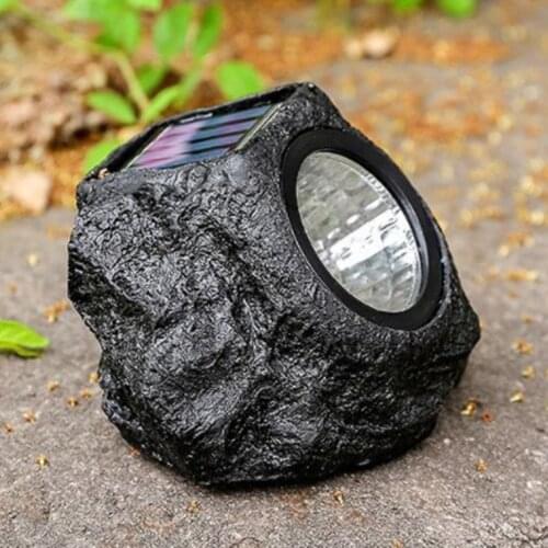 1PCS Solar Light Pathway Lawn Lamp For Garden Decoration Outdoor Stone LED Rock Light Waterproof Walkway Solar Lamp