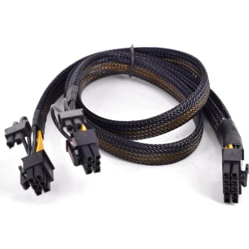 10 Pin to PCI-e 6+2 Pin 8 Pin Sleeve Flat cable For HP ProLiant DL380 Gen8 Server Motherboard Graphics Card Power supply Cable