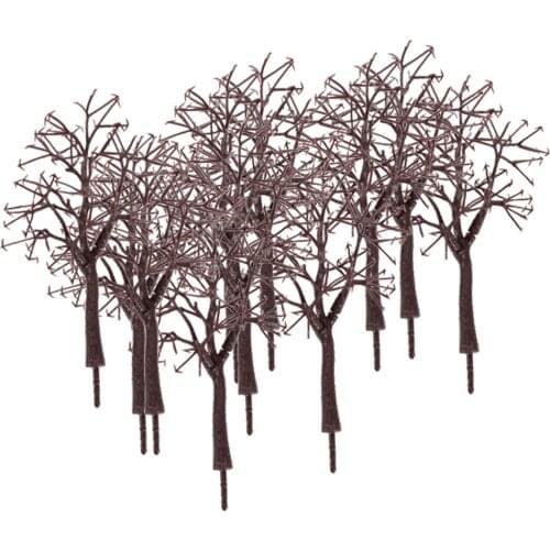 10Pcs/Lot 1/75 Scale Scenery Landscape Model Bare Trunk Tree for Model Train Track Building Layout DIY Toys 12cm
