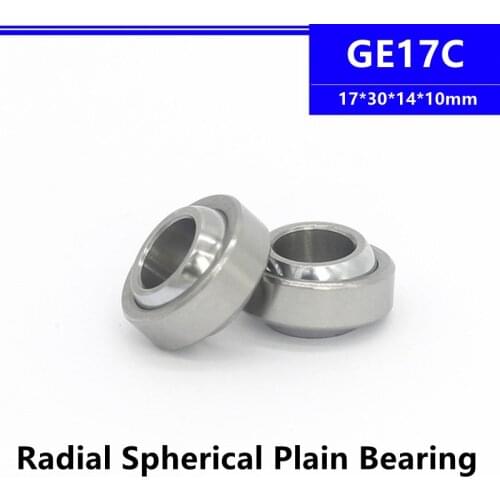 20pcs GE17C Radial Spherical Plain Bearing 17*30*14*10mm 17mm Shaft Self-Lubrication 17x30x14x10mm