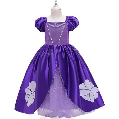 2020 New Girl Princess Dress Up Kids Summer Clothes Children Birthday Party Cosplay Fancy Costume For 3-10 Years Girls