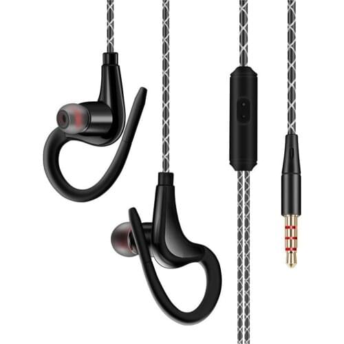 3.5mm Sport Earhook Earphone Running Headphone HiFi Stereo Bass Headset with Mic