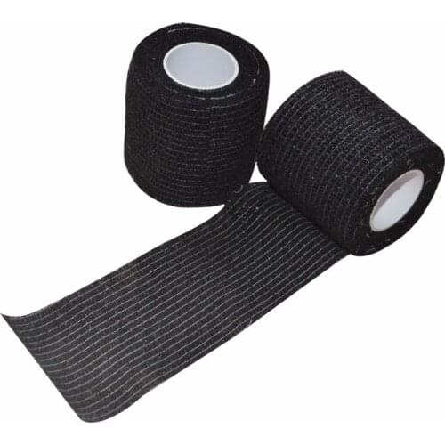48Pcs/Lot Non woven Stretch Gauze Self Adhesive Cohesive Medical Bandage 5cm*4.5m Black