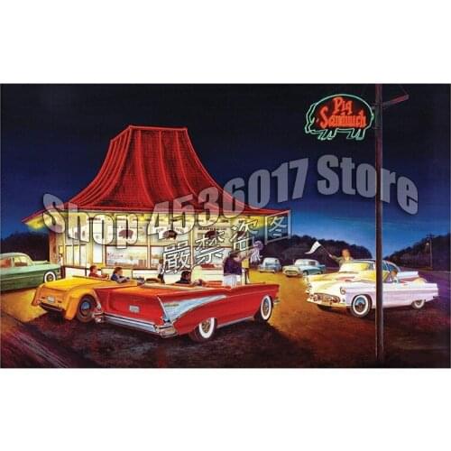 Diamond Embroidery Cars Trucks Vintage Wall Art Diy Diamond Painting Cross Stitch Full Square Rhinestone Mosaic Decor Christmas