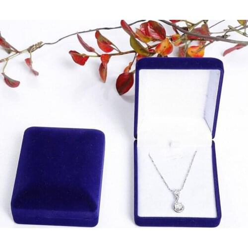 100PCS/Lot Necklace Case Display Jewellery Gift Storage Boxes Black/Red/Pink Velvet Carrying Case Organizer 6*7.8*3.3cm ZA4995vv