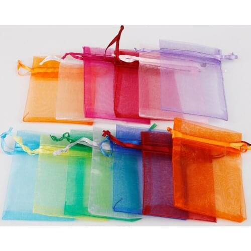 10pcs/bag Multi-size Jewelry Packaging Organza Pouch Christmas Wedding Gift Pouch Gift Pouch Jewelry Pouch Bracelet Party Bag