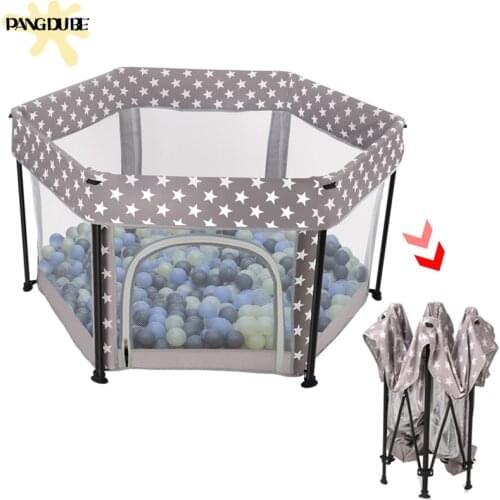 Baby Playpen Outdoor Portable Kids Playground Indoor Foldable Baby Safety Fence Childrens Playpen For Baby Play Yard Ball Pit