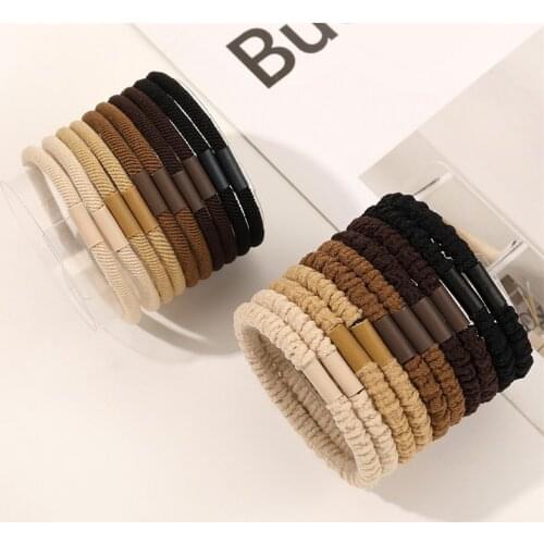 10pcs/lot Elastic Hair Band for Women Hair Ties Simplicity Elegant Solid Color High Elasticity Hair Rubber Band Hair Accessories