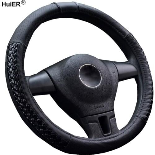 HuiER 6 Colors Universal Car Steering Wheel Cover Artificial Leather Fashion Car Styling Rubber Inner Ring Auto Car Protector