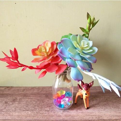 Gem Flower Artificial Succulent Plants Stone Flowers Wedding Decor Home Christmas Decoration Craft DIY Accessories