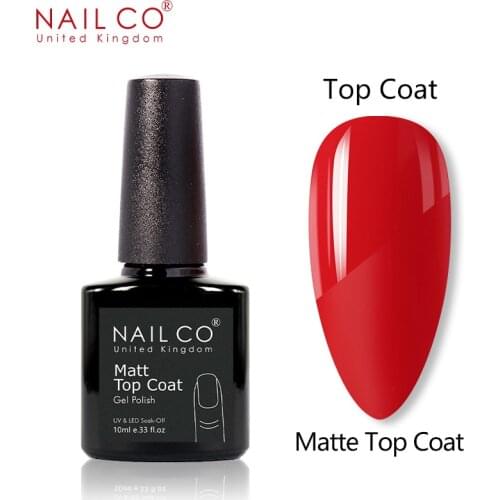 NAILCO 10ML matte top for nails gel polish top coat UV gel no wipe Semi-permanent nail polish Top without sticky layer base coat