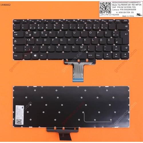 German QWERTZ New Replacement Keyboard for Lenovo Ideapad 310s-14ast 310s-14isk 310s-14ikb 510s-14isk 510s-14ikb Laptop NO Frame