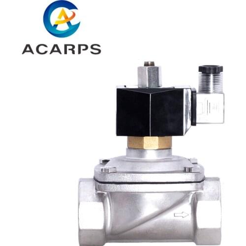 1-1/2" Normally Open Stainless Steel Solenoid Valve IP65 Pipe Control Switch Valve Water Valve 220V 110V 24V 12V