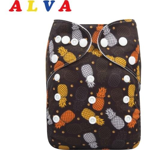 New Arrival! ALVABABY Diaper Baby Reusable Popular Cloth Nappy With 1pc Microfiber Insert