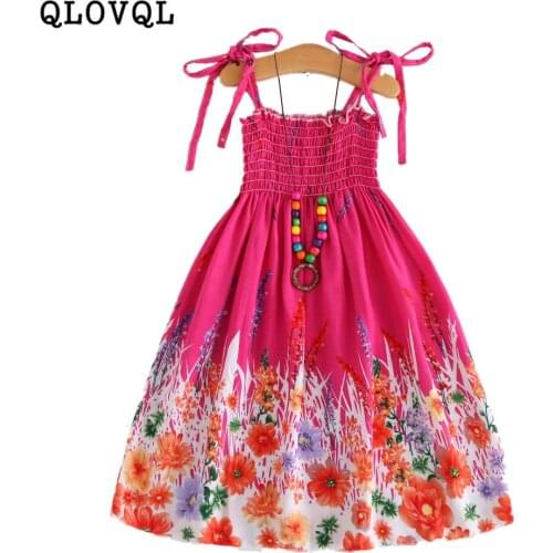 Flower Girl Dresses 2019 Summer teenage girl beach Dresses Children Clothing Princess Party Dress for Girls Clothes 2-16Years