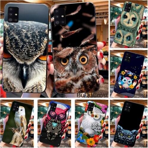 Riccu Hot Cute animal owl Phone Case For Samsung Galaxy A21S A01 A11 A31 A81 A10 A20E A30 A40 A50 A70 A80 A71 A51