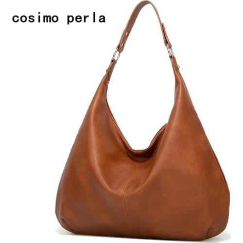 European Vintage Fashion Tote Bags for Women 2021 Big Hobo Purses Ladies Stylish Leather Handbags Luxury Designer Shoulder Bag