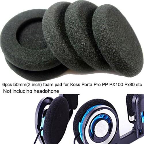 6pcs/lots Replacement Earphone Ear Pads Earpads Sponge Soft Foam Cushion For Koss Porta Pro PP PX100 PX80 PC131 PX200 Headphones