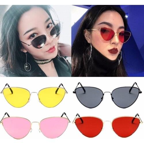 Sunglasses Auto Vintage Universal Cat Eye Anti-UV Radiation-proof Metal Frame Reflective UV400 Protection Eyewear Accessories