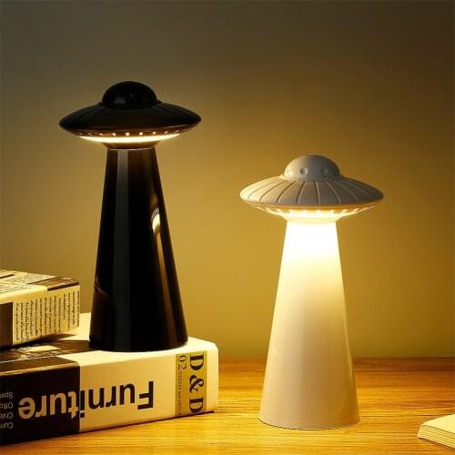 Dimmable Led Night Light USB Rechargeable UFO Table Lamp for Children Kids Bedside Bedroom Study Atmosphere Light Gift