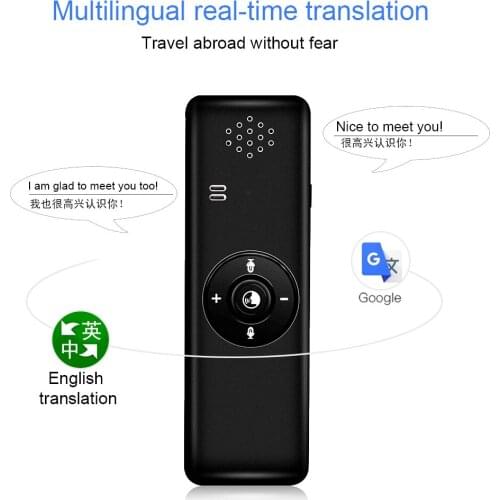 T11 Translator Multi-Languages Wireless Bluetooth Photo translation Smart speech real-time Voice Black