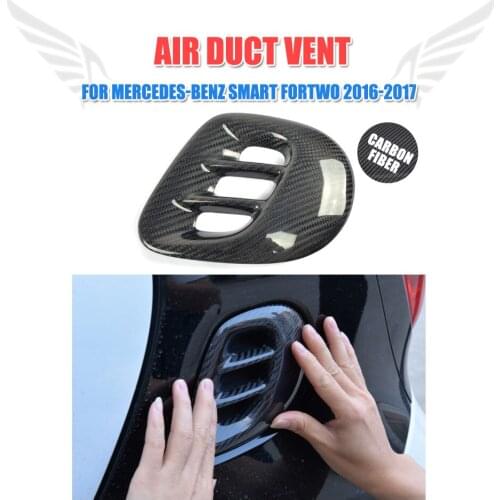 Carbon Fiber Trunk Fender Decoration Side Air Vent Trim for Mercedes-Benz Smart Fortwo Coupe 2-Door 2016-2017 Car Tuning Parts
