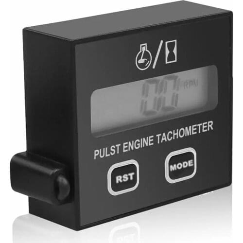 Waterproof Digital Engine Tach Hour Meter Tachometer Gauge Engine RPM LCD Display for Motorcycle Motor Stroke Engine