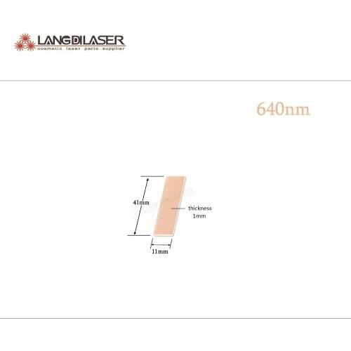 Wave : 640nm~1200nm, IPL laser HR optic filter , size : 41*11*1mm , material : sapphire with best quality never fall off film