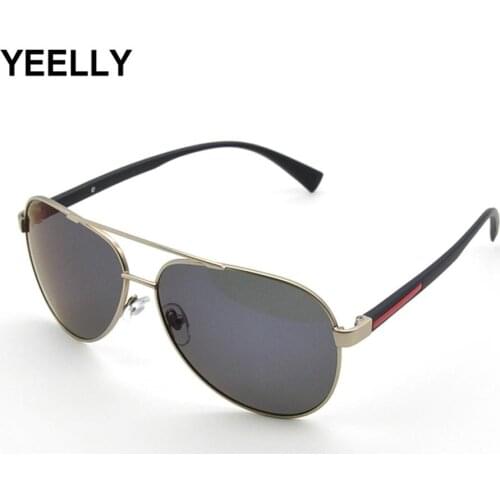 YEELLY Fashion Guy Sun Glasses Polarized Eyeglasses Outdoor Sport or Driving Anti-glare Frog Eyewear JM0017 Shield Shape Classic