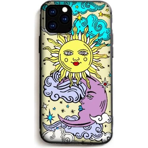 Funny Sun Moon Phone Case for iPhone 11 12 Pro mini pro XS MAX 8 7 6 6S Plus X 5S SE 2020 XR phone case