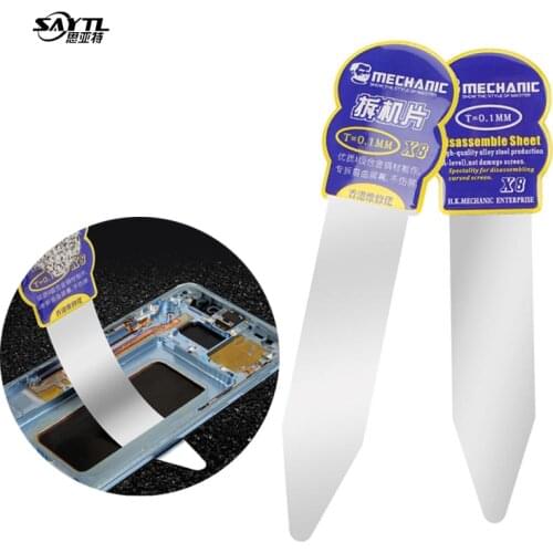 0.1mm Stainless Steel Card Pry Blade Curved Screen Opener Tool Curved Screen Mobile Phone Disassembler Smart Phone Repair Tools