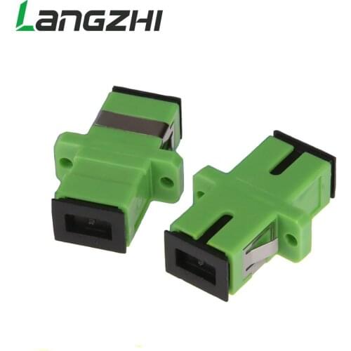 200pcs NEW Hot LANGZHI Split Telecom Grade SC/APC Optical Fiber Connector Adapter Coupler Flange Special TO LSZH