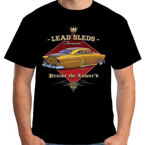 2019 Hot Sale 100% Cotton Mens T-Shirt Lead Sled Custom Car Hot Rod Lowrider Mercury A21299 Tee Shirt